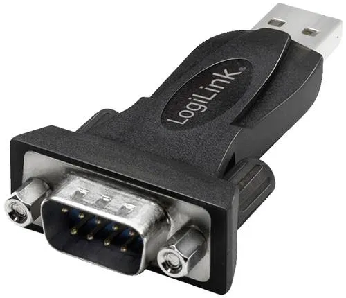 LogiLink Seriell Adapter [1x USB 2.0 Stecker A - 1x RS232-Stecker] Schwarz