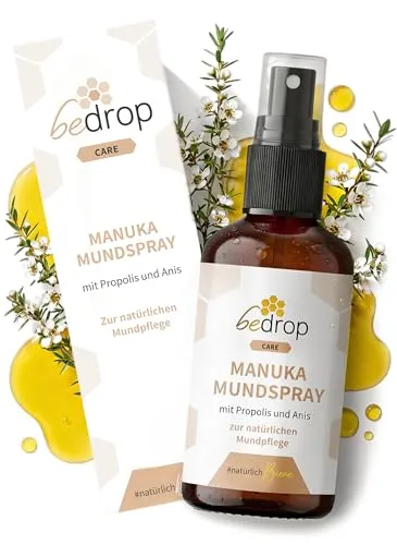 bedrop Propolis Halsspray mit Manuka Honig & Anis - 30ml - Medizin & Erste Hilfe - Echte Imkerqualität mit MGO 400+ Manuka Honig, Propolis und Anis für natürliche Unterstützung der Mundgesundheit.