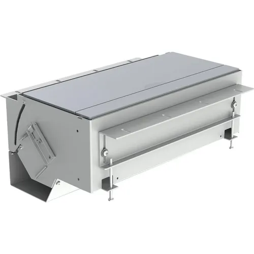 Kindermann CablePort flex - 6-fach Aluminium - Multimedia Netzwerk Zubehör mit flexiblem 6-fach Anschluss, ideal für übersichtliche Kabelorganisation in Konferenzräumen.