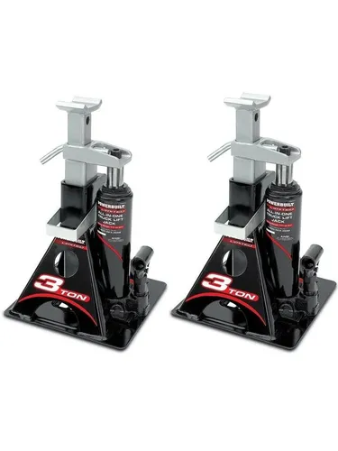 Paar Hydraulische Stützen 3T für Wohnmobile & Caravans - Wagenheber & Unterstellböcke mit 3 Tonnen Tragkraft, ideal für sicheres Stabilisieren von Wohnmobilen und Caravans. 2 Jahre Herstellergarantie.