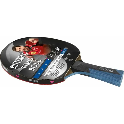 Butterfly Timo Boll Tischtennisschläger Black - 85031 - Tischtennisschläger für Allround-Spieler, mit konkavem Griff und hochwertigem Holz für optimale Kontrolle und Spin.
