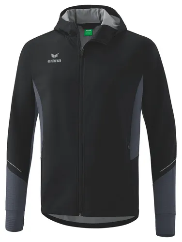 Erima Herren RACING Running Jacke, schwarz, 3XL - Funktionsjacke aus leichtem, wasserabweisendem Material mit reflektierenden Elementen und praktischen Reißverschlusstaschen, ideal für Sport und Outdoor-Aktivitäten.