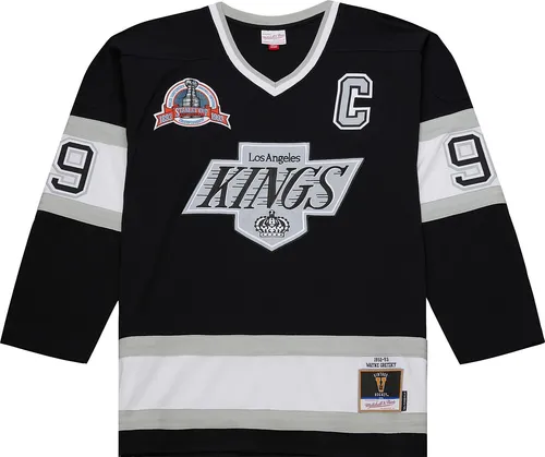 Wayne Gretzky Los Angeles Kings 1992 M&N Jersey - Größe L - Herren T-Shirt in Schwarz, mit Rundhalsausschnitt und regulärer Passform. Perfekt für Sportfans und ideal für warme Sommertage. Hochwertiges Material sorgt für angenehmen Tragekomfort.