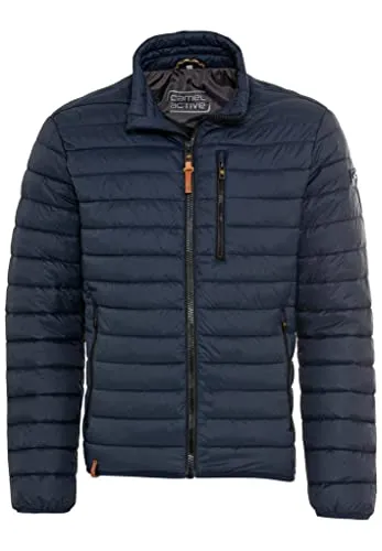 Camel Active Steppjacke Dunkelblau - Größe 58, Herrenjacke mit Stehkragen und elastischem Ärmelabschluss, ideal für kühle Tage