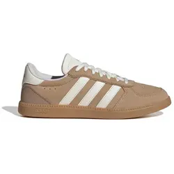 Adidas Damen BREAKNET Sleek Schuhe, warm Sandstone / core White / Gum 3, 38 2/3 EU - Stylische Damen Sneaker mit regulärer Passform, aus Leder und Synthetik gefertigt. Ideal für den Alltag dank bequemer Gummiaußensohle und atmungsaktivem Futter.