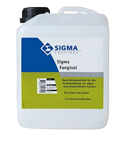 SIGMA Fungisol, 2,5L - Wasserverdünnbares Desinfektionsmittel für die Vorbehandlung von algen- und pilzbefallenen Flächen.