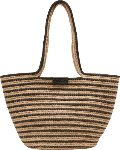 Marc O'Polo Jonna Shopper L Black/Nature - Damen-Shopper mit modernem Design, ideal für den Alltag – bietet viel Platz für Ihre Essentials (47 x 29 cm) und ist ein echter Blickfang.