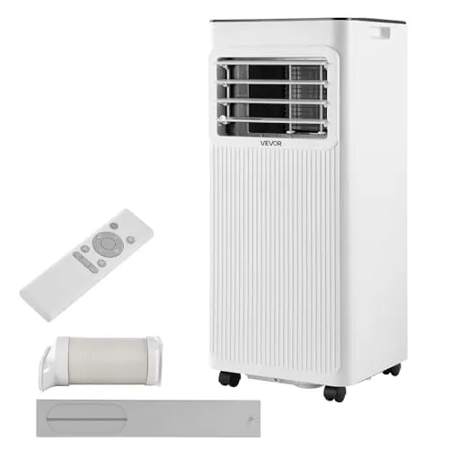 VEVOR Mobile Klimaanlage 7000 BTU – 3-in-1 Klimagerät mit Fernbedienung - Die VEVOR Mobile Klimaanlage 7000 BTU bietet Kühlung, Ventilation und Entfeuchtung in einem kompakten Gerät. Mit LED-Display, 24h-Timer und einfacher Installation ist sie ideal für den Innenbereich und sorgt für komfortable Temperaturen.