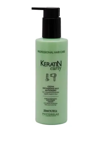  Keratin Curly Creme für lockiges Haar gegen strapaziertes Haar 200 ml