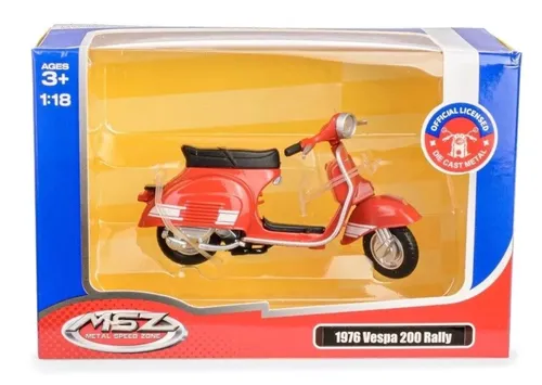 1976 Vespa 200 Rally 1:18 czerwony DAFFI 5905422133228