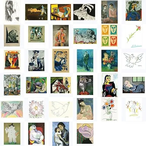 Kunstkarten-Komplett-Set Pablo Picasso - Bilder & Drucke - Klassisches Kunstpostkartenset mit 1 Reproduktion von Pablo Picasso, ideal für Kunstliebhaber und kreative Grüße.