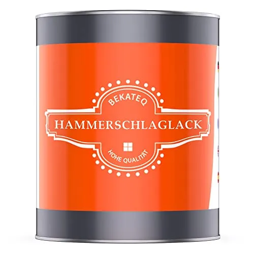 BEKATEQ Hammerschlaglack Anthrazitgrau, 1 Liter - 3in1 Rostschutzlack für innen & außen: Schnelltrocknend, wetter- & UV-beständig, ideal für Gartenmöbel, Geländer und mehr. Schützt effektiv vor Rost und Kratzern.