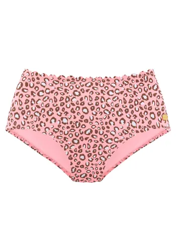 LASCANA Highwaist-Bikini-Hose "Mae", Damen - Trendige Bademode mit Animalprint, extrahohem Taillenschnitt und aus softer Microfaser, ideal für Urlaub und Badesaison.