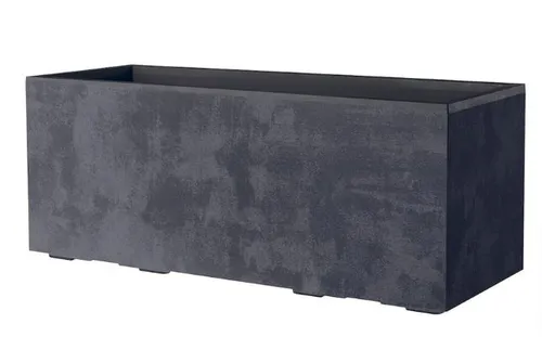 Deroma Pflanzkasten Millennium 39x99 cm Anthrazit - Garten-Zubehör mit modernem Design und Wasserreservoir für optimale Pflanzenbewässerung. UV-beständig, mobil dank 8 Rädern und langlebig durch verstärkte Konstruktion.