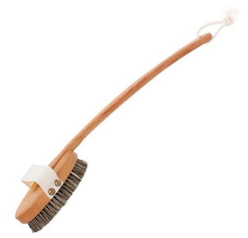 Bürstenhaus Redecker Wellness-Pflegeset – Badebürste aus Roßhaar und Fibre (44,5cm) - Sauna-Wellness-Set mit handgefertigter Badebürste aus natürlichen Materialien für ein entspannendes Wellness-Erlebnis.