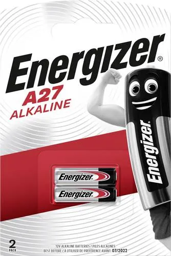 Energizer A27 Spezial-Batterie 27A 12V - 2er Pack - Batterien für Fernbedienungen, Garagentoröffner & mehr. Quecksilberfrei und zuverlässig für alle Kleingeräte, von Gamepads bis Medizingeräten.