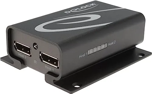 Displayport Switch 2 Eingänge -> 1 Ausgang mit Fernbedienung - DisplayPort-Kabel, ermöglicht den einfachen Wechsel zwischen zwei Geräten mit nur einem Knopfdruck dank praktischer Fernbedienung.