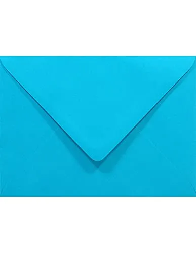 Netuno 100 Briefumschläge Blau DIN B6 125 x 175 mm 80g Rainbow bunte Umschläge ohne Fenster für Hochzeit Geburtstag Taufe Weihnachten Einladungskarten Einladungsumschläge Blau Briefhüllen Papier