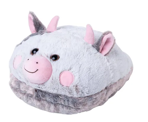 Noxxiez Voetenwarmer - Koe - Möbel für Baby- & Kleinkinderzimmer, kuscheliger Fußwärmer im niedlichen Kuhdesign für warme Füße und gemütliche Stunden.