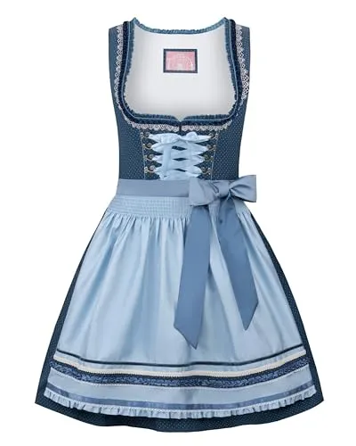 Stockerpoint Damen Harper Midi Dirndl, blau, Größe 40 - Elegantes Dirndl für Damen, aus pflegeleichter Baumwolle mit liebevollen Details und femininen Rüschen. Perfekter Schnitt und edle Stoffe machen es zum Highlight für besondere Anlässe.
