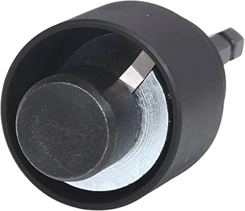 KS Tools 1/2" Hahnverlängerungsfräser mit Spänefang - Fräs-Zubehör mit 1/4" 6-kant Aufnahme, ideal für wandbündiges Fräsen und optimales Zentrieren dank zylindrischem Aufsatz, ausgestattet mit hochwertiger Hartmetall-Wendeschneide.