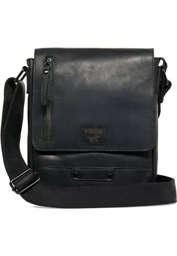 MUSTANG San Marino Leather Crossbody Bag Black - Stylische Umhängetasche aus Leder, ideal für einen Abend mit Freunden. Bietet Platz für Handy, Schlüssel und Lippenstift. Maße: 22 x 26 x 6 cm.