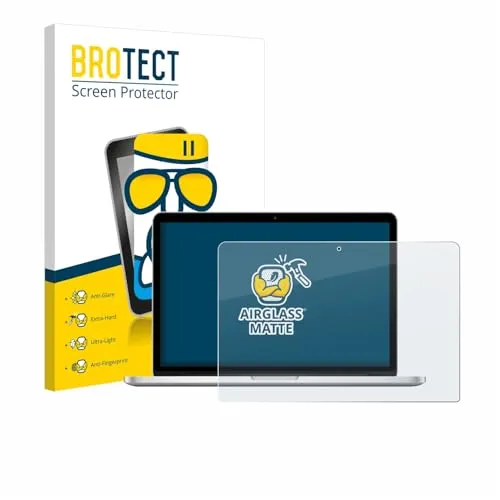 BROTECT Entspiegelungs Schutzglas für Apple MacBook Retina Pro 13" 2015 Schutzfolie Panzer Folie Glas Matt [Extrem Kratzfest 9H, Anti-Reflex]