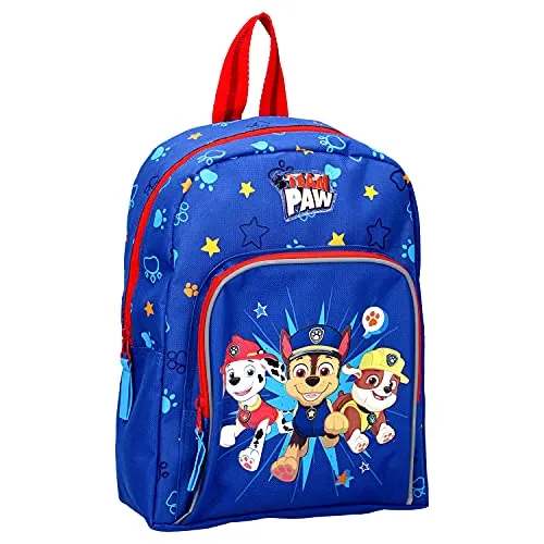 Vadobag Paw Patrol Kinder Rucksack mit Marshall Chase Rubble, 30x25x9cm, blau