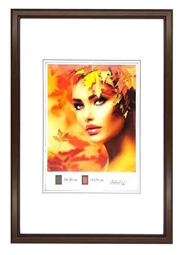 IDEAL TREND Eco Kunststoff Bilderrahmen Wanddeko Collage Poster Bilder Foto Rahmen: Farbe: Nuss | Format: 20x30