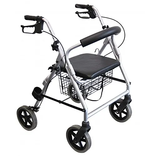 Trendmobil Rollator Premium LR 56 Komfort M - Silber - Behinderten-Bedarf: Hochwertiger Rollator mit Komfort-Funktionen für mehr Sicherheit und Mobilität im Alltag.
