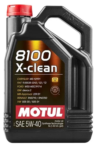 MOTUL 8100 X-CLEAN 5W40 5L - Hochleistungsmotoröl für PKW, bietet ausgezeichneten Schutz und verlängert die Lebensdauer des Motors, kompatibel mit BMW Longlife-04.