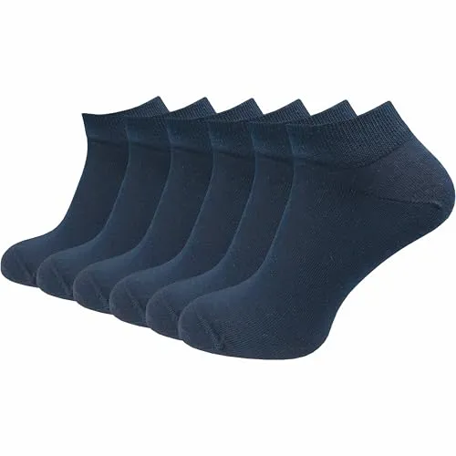 GAWILO Damen Sneaker Socken aus 100% reiner Baumwolle (6 Paar | 10 Paar) | kurze Füßlinge ohne drückende Naht über den Zehen (DE/NL/SE/PL, Numerisch, 39, 42, Regular, Regular, blau | 6 Paar)