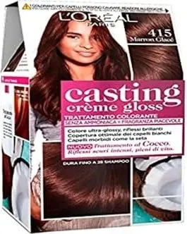 L’Oréal Paris Casting Creme Gloss Haarfarbe 415 Iced Brown - Tagespflege, permanente Haartönung mit intensivem Farbton und strahlendem Glanz, kaschiert graue Haare und hält wochenlang.