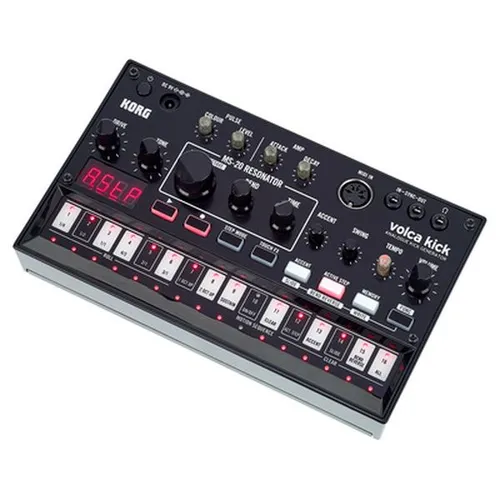 Korg VOLCA-KICK Volca-Kick - Tabletop-Synthesizer für kreative Sounddesigner, bietet druckvolle Drums und Bässe mit einem flexiblen 16-Step-Sequenzer für unbegrenzte Möglichkeiten.