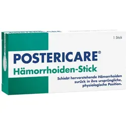 Postericare Hämorrhoiden-Stick - Arzneimittel zur Rückverlagerung von äußeren Hämorrhoiden, lindert Juckreiz und Brennen, unterstützt die Rückbildung vergrößerter Hämorrhoidalpolster.