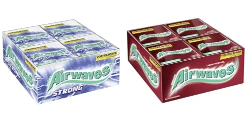 Airwaves Kaugummi Multipack 2 Sorten - Strong Cherry, 40 Packungen - Erfrischender Kaugummi in zwei köstlichen Sorten, ideal für unterwegs. Genießen Sie den intensiven Geschmack und die langanhaltende Frische! Perfekt für Süßigkeiten-Liebhaber!','category':'Süßigkeiten & Schokolade