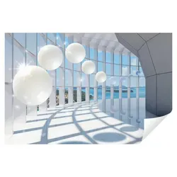 Wallarena Fototapete Tunnel Korridor Vlies Tapete Wohnzimmer Schlafzimmer Wandtapete, Glatt Vlies, 3D-Optik, 3D Effekt, Tapete inklusive Kleister Vliestapete Motivtapete 3.12 m x 2.19 m