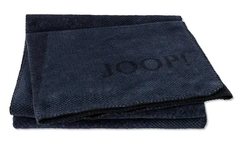 Joop! Wohndecke Decor Dunkelblau 150x200 cm - Kuschelige Wohndecke in Dunkelblau mit Kettelrand, ideal für gemütliche Abende und stilvolle Wohnräume.