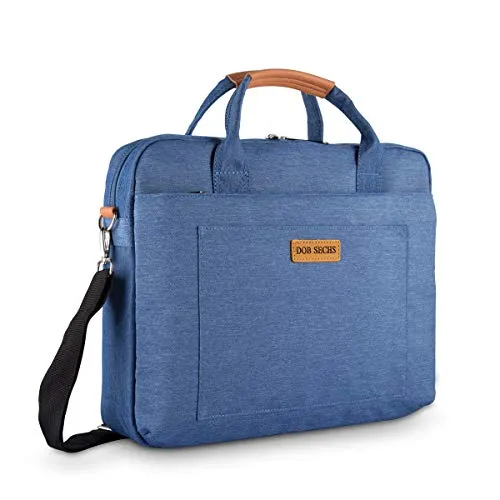 DOB SECHS 17.3 Zoll Laptoptasche Aktentaschen Handtasche Tragetasche Schulter Tasche Notebooktasche Laptop Sleeve Laptop hülle für bis zu 17-17.3 Zoll Laptop Dell Alienware/MacBook/Lenovo/HP,Blau