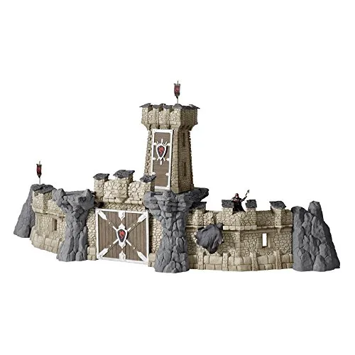 SCHLEICH 42102 - Große Ritterburg - Große Ritterburg aus hochwertigem Kunststoff mit vielen Spielfunktionen. Ideal für kreative Rollenspiele. Inklusive Drachenritter- und Greifenritter-Spion. Mit drehbarem Falltor und geheimen Zugängen.
