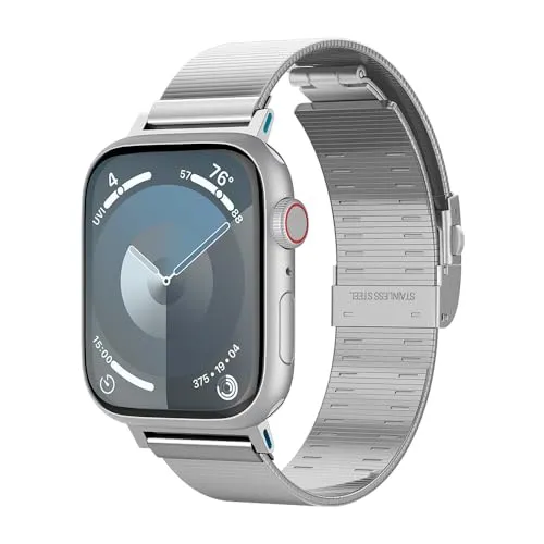 Spigen Sleek Link Armband für Apple Watch Ultra 2/1 und Serie 10-4 - Uhrenarmband aus hochwertigem Edelstahl, langlebig und stylish, mit einfacher Längenverstellung für optimalen Tragekomfort.