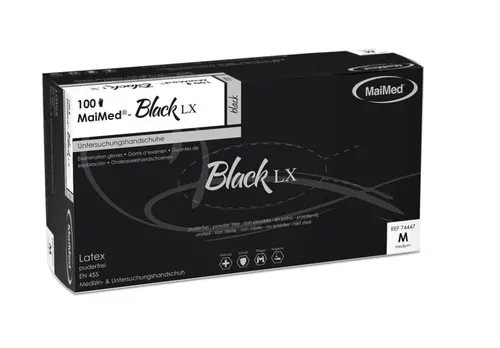 MaiMed Einmalhandschuhe Black Latex Größe M