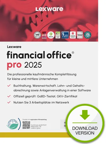 Lexware Financial Office Pro 2025, ESD Software-Download, 1-Jahr Aktualisierung