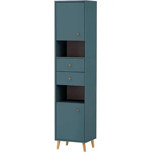 Hochschrank Möbelpartner Bjarne 40.3x180.6x33.1 cm - Badezimmerschrank mit modernem Design, ideal für platzsparende Aufbewahrung und stilvolle Ordnung im Bad.
