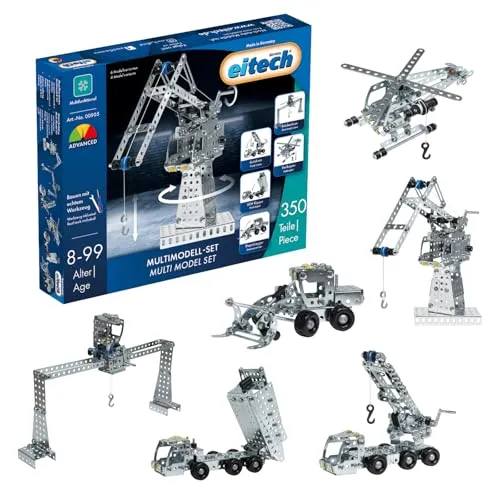 Eitech 00905 Multimodell-Set - Experimentieren & Forschen: 350 Bauteile für 6 verschiedene Modelle fördern Technikverständnis und Kreativität bei Kindern ab 8 Jahren. Ideal als Geschenk!