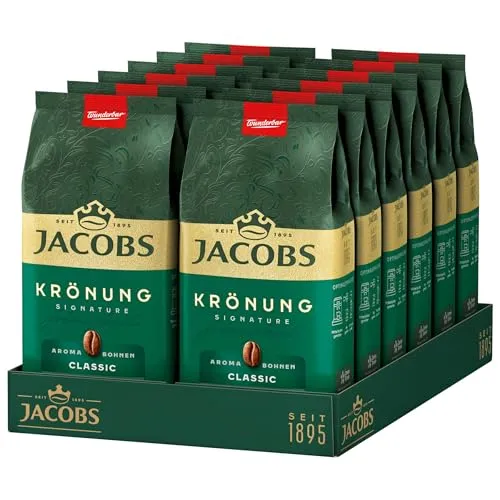 Jacobs Kaffeebohnen Klassisch Krönung Aroma-Bohnen, 12er Pack, 12 x 500 g Bohnenkaffee