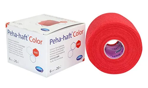Peha Haft Color Fixierbinde latexf.6 cmx20 m rot 1 stk