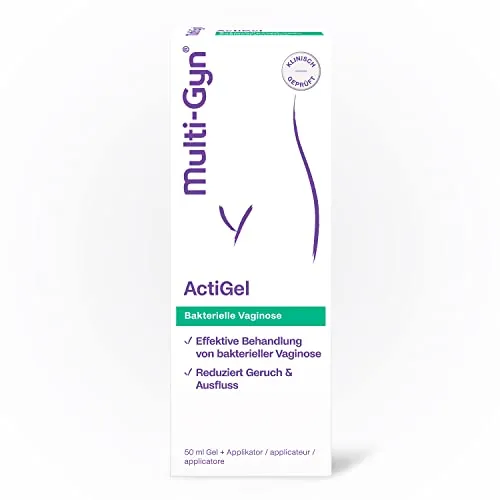 Multi-Gyn ActiGel - Vaginalgel zur Linderung von Symptomen einer bakteriellen Vaginose - Behandlung und Intimpflege Damen - 50 ml Gel-Tube mit Applikator