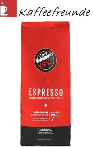 Caffè Vergnano 1882 Espresso Bohnen 1kg - Hochwertiger italienischer Kaffee - Kaffee: 1kg Caffè Vergnano 1882 Espresso Bohnen, ideal für vollmundigen Genuss und aromatischen Kaffee mit langanhaltendem Geschmack.