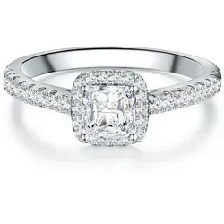 Trilani Silberring Verlobungsring aus 925 Sterling Silber - Trauringe aus hochwertigem 925 Sterling Silber, verziert mit funkelndem Zirkonia – perfekt für den besonderen Moment der Verlobung.